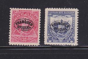 Salvador O100-O101 MHR Official Stamps