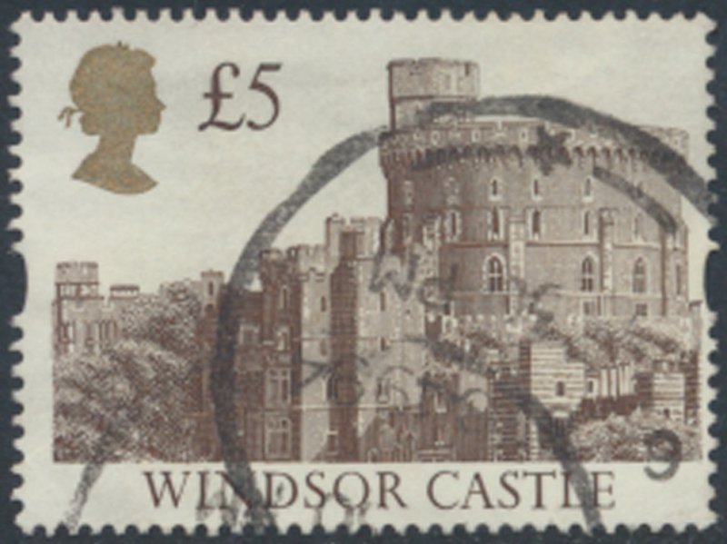 GB SG 1614r re-etched   SC# 1448 *  Used Castles     see details & scans