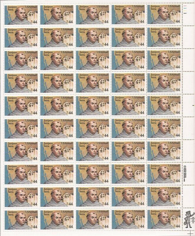 US Stamp - 1985 Father Junipero Serra - 50 Stamp Sheet - Scott #C116