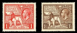 British Commonwealth - Great Britain #203-24 (SG 432-433) Cat£55, 1925 Briti...