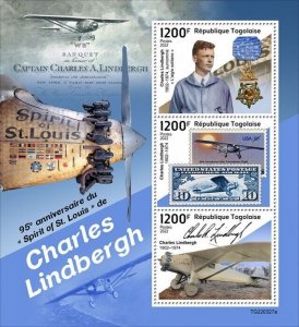 2022/09 - TOGO - SPIRIT OF ST LOUIS             3V  complet set    MNH **