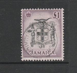 Jamaica 1956/8 £1 FU SG 174