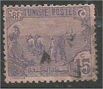 TUNISIA, 1906, used 15c, Plowing Scott 36