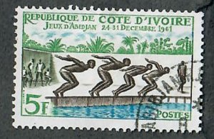 Ivory Coast #193 Swimming Race used single