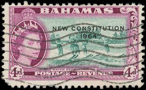 BAHAMAS Sc 190 F/USED - 1964 - 4p New Constitution Ovpt - See Desc