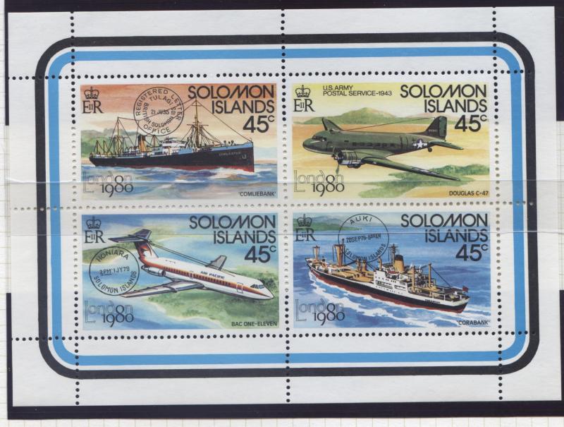 Solomon Is. - Scott 425 - Mini Sheet -1980 - MNH - Set of 4 Stamps