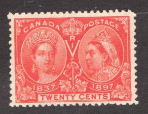 1897 Canada Sc# 59 - 20¢ Queen Victoria Jubilee  MH postage stamp F/VF Cv$275