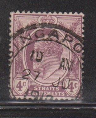 STRAITS SETTLEMENTS Scott # 107 Used - KEVII Definitive Issue