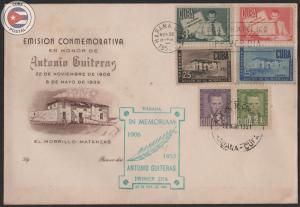 Cuba 1951 Scott 466-468 C47-C49 | First Day Cover | CU10135