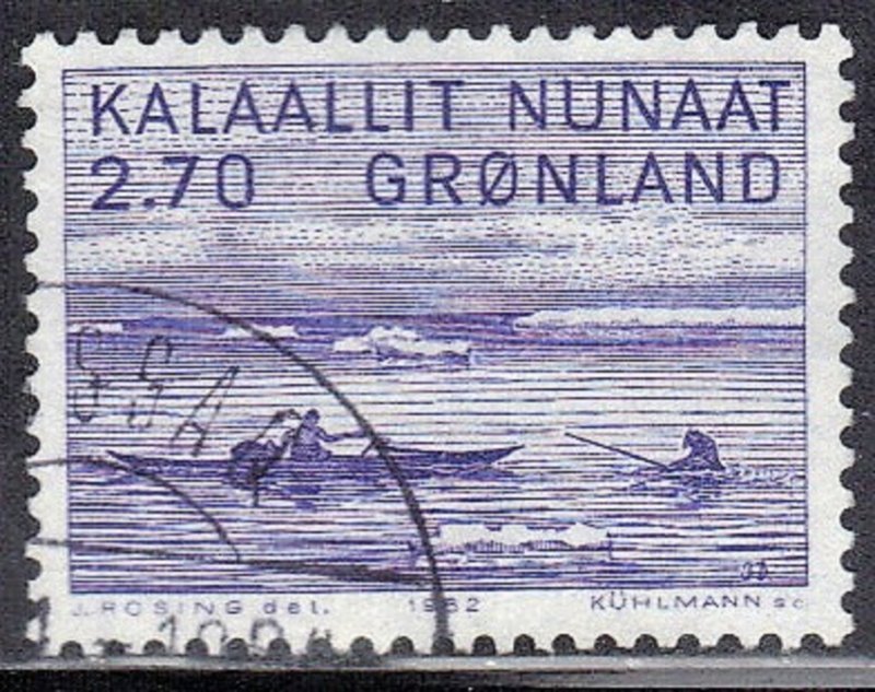 GREENLAND SC# 113 **USED** 2.70k  1980-87 HARPOONING A WALRUS    SEE SCAN