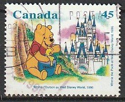 1996 Canada - Sc 1621i - used VF - 1 Single x SS-Winnie the Pooh-Disney