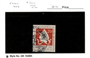 Germany, Postage Stamp, #724 Used, 1954 Bishops Miter Sword (AD)