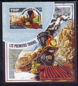 Niger Republic 2014 Early Steam Trains #3 imperf s/sheet ...