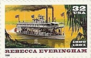 US 3094 Riverboats Rebecaa Everingham 32c single MNH 1996