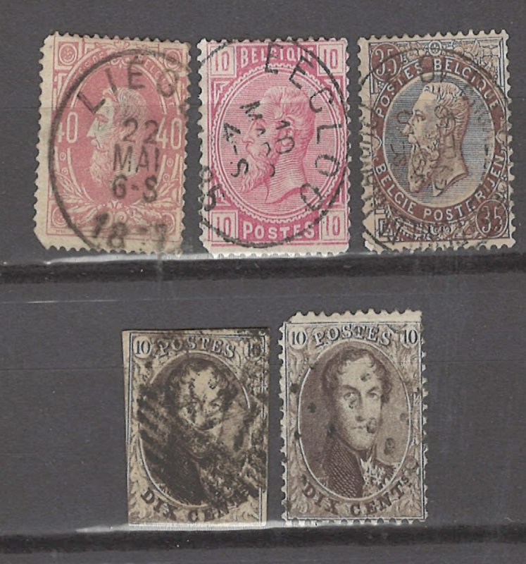 COLLECTION LOT # 3074 BELGIUM 5 STAMPS 1849+ CV+$24