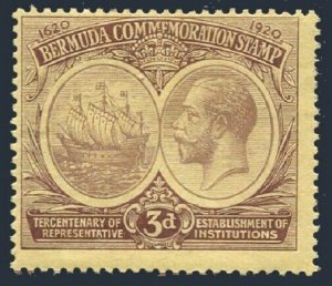 Bermuda 58,lightly hinged.Michel 56. Seal of the Colony,King George V,1921.