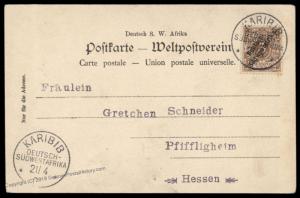 Germany 1901 SW Africa DSWA KARIBIB 3pf Mi5 Stamp Cover Native Carriers 78460