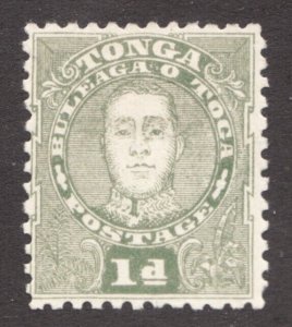 1895 Tonga Sc# 29 - 1p, King George II - MH Cv$35