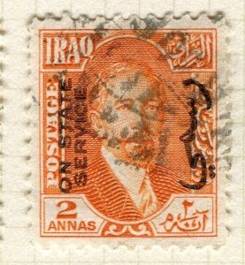 IRAQ; 1931 early Faisal STATE SERVICE issue used Shade of 2a. value