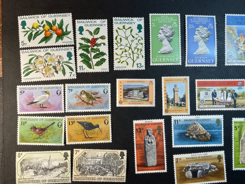 GUERNSEY # 141-172-MINT NEVER/HINGED--10 COMPLETE SETS--1976-78