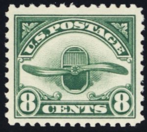 C4, Mint VF NH 8¢ Airmail Stamp - Very Fresh - Stuart Katz