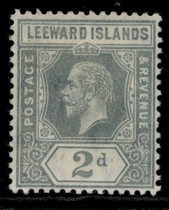 LEEWARD ISLANDS GV SG49, 2d slate grey, VLH MINT.