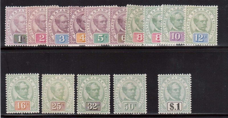 Sarawak #8 - #21 VF Mint Fresh Set