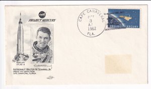 1962 Project Mercury Cachet from Orbit Covers, Cape Canaveral, FL (F32464)