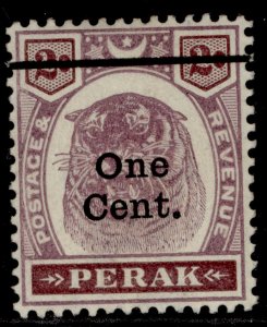 MALAYSIA - Perak QV SG81, 1c on 2c dull purple & brown, M MINT. 