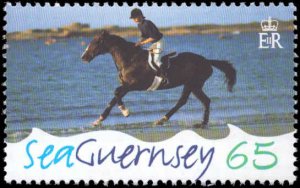 Guernsey #875-879, Complete Set, 2005, Ships, Birds, Horses, Never Hinged