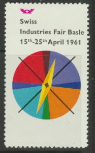 1961 Switzerland Fair Cinderella Poster Stamp Advertising Marks A7P5F853-