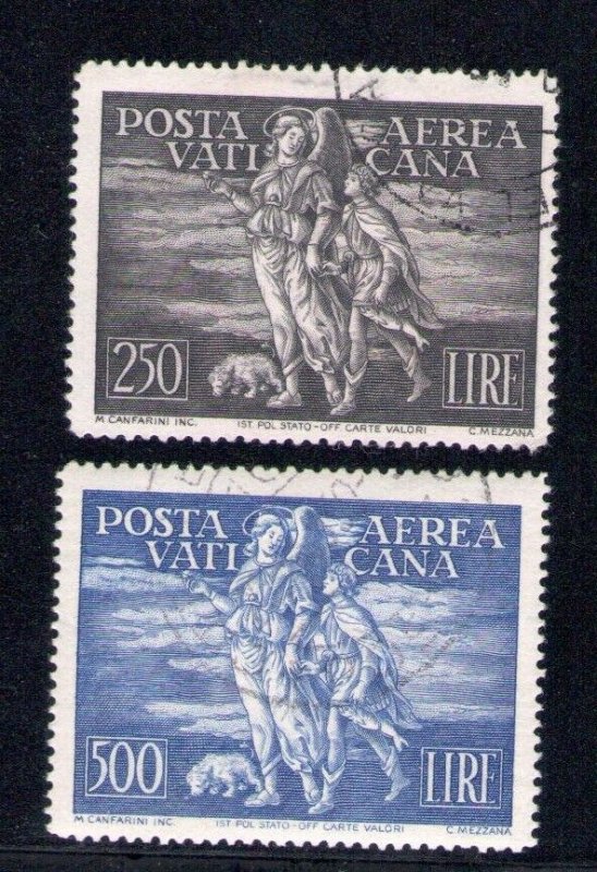 1948 Vatican Mail Aerea Tobia N°16/17 2 Values Used