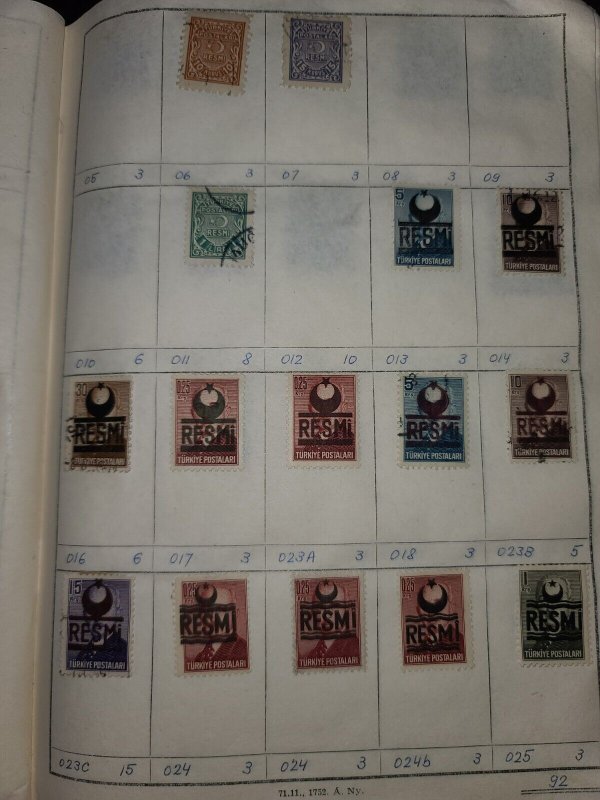 Dealer Stamp Approval Book Sweden, Switzerland, Turkey, UAR