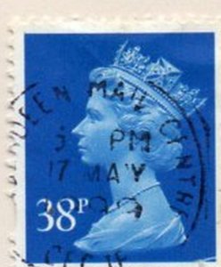 Great Britain Sc MH264 2000 38p dark blue  QE II Machin head stamp used