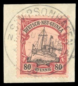 German Colonies, German New Guinea #15 Cat$25, 1901 80pf lake and black, used...