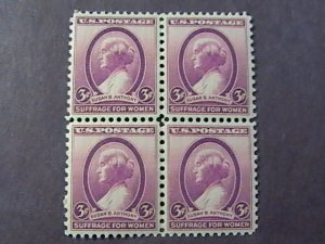 U.S.# 784-MINT NEVER/HINGED--BLOCK OF 4----SUSAN B. ANTHONY---1936