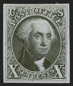 MOMEN: US STAMPS # 4 NO GUM AS ISSUED VF $1,500 LOT #D 9637