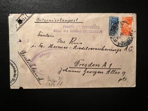 1945 South Africa Interment Camp Airmail Cover Cape Town to Dresden Germany 7