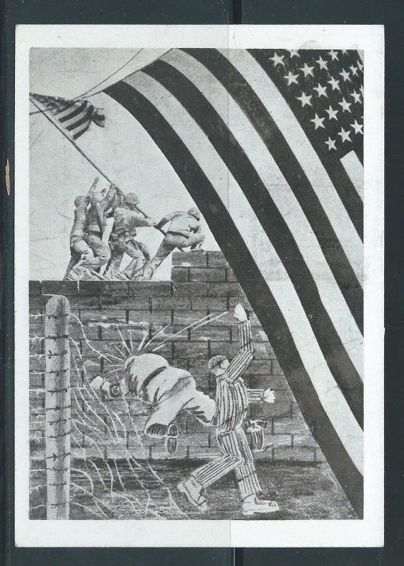 1946 Linz Austria Mauthausen Concentration Camp Postcard Cover Liberation by USA