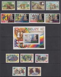 Belize Sc 689/749 MNH. 1983-1985 issues, 3 complete sets, fresh, bright, VF