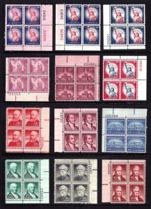 1030-53 Mint,OG,NH... Set of Plate Blocks of 4... SCV $301.30