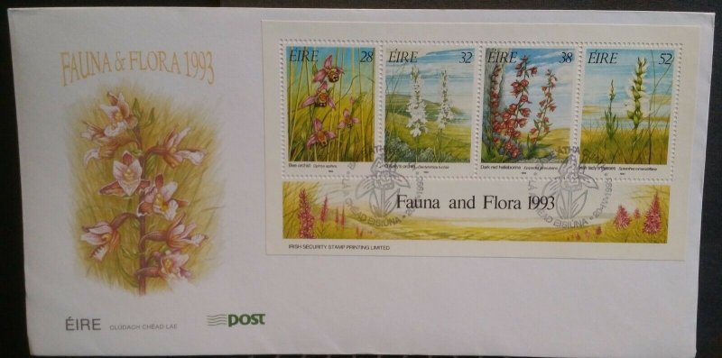 Ireland Eire 1993 Flora & Fauna Orchids MS with Insert 
