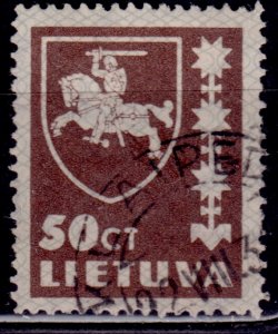 Lithuania - Lietuva 1937, Arms, 50c, sc#304, used