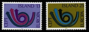 ICELAND SG502/3 1973 EUROPA MNH