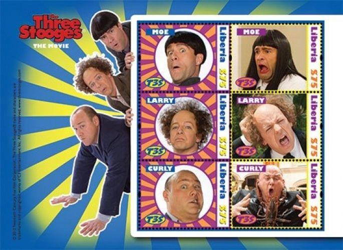 Liberia 2012 - The Three Stooges Sheet Of 6 Stamps - MNH