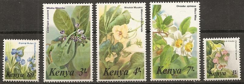 Kenya 350-4 1985 Flowers set NH