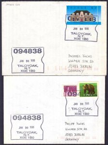 {A670} Canada 1996 Taloyoak NT 2 Covers