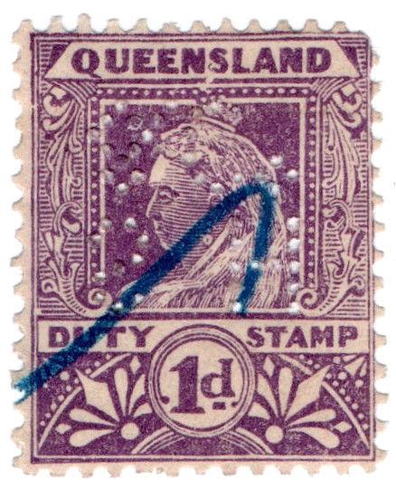 (I.B) Australia - Queensland Revenue : Stamp Duty 1d (SH&Co perfin)