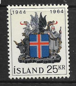 ICELAND, 362, MINT HINGED, ICELANDIC COAT OF ARMS