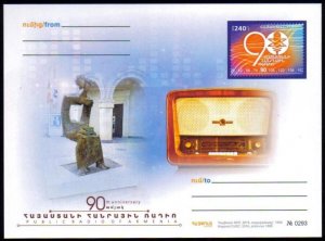 (AR-337) Armenia Postal Card#095 Public Radio 90th Anniv. MINT